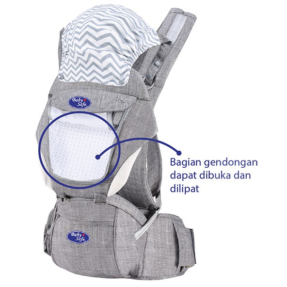 Baby safe HipSeat Criss Cross Backstrap BC07 / Gendongan Bayi