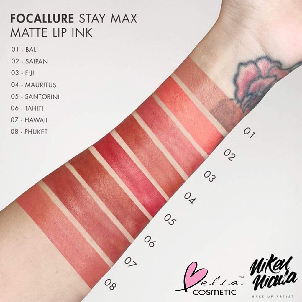 ❤ BELIA ❤ FOCALLURE Stay Matte Lip Ink FA134 | Lip Gloss | Staymax lipstik tahan air | Waterproof | Long Lasting | BPOM