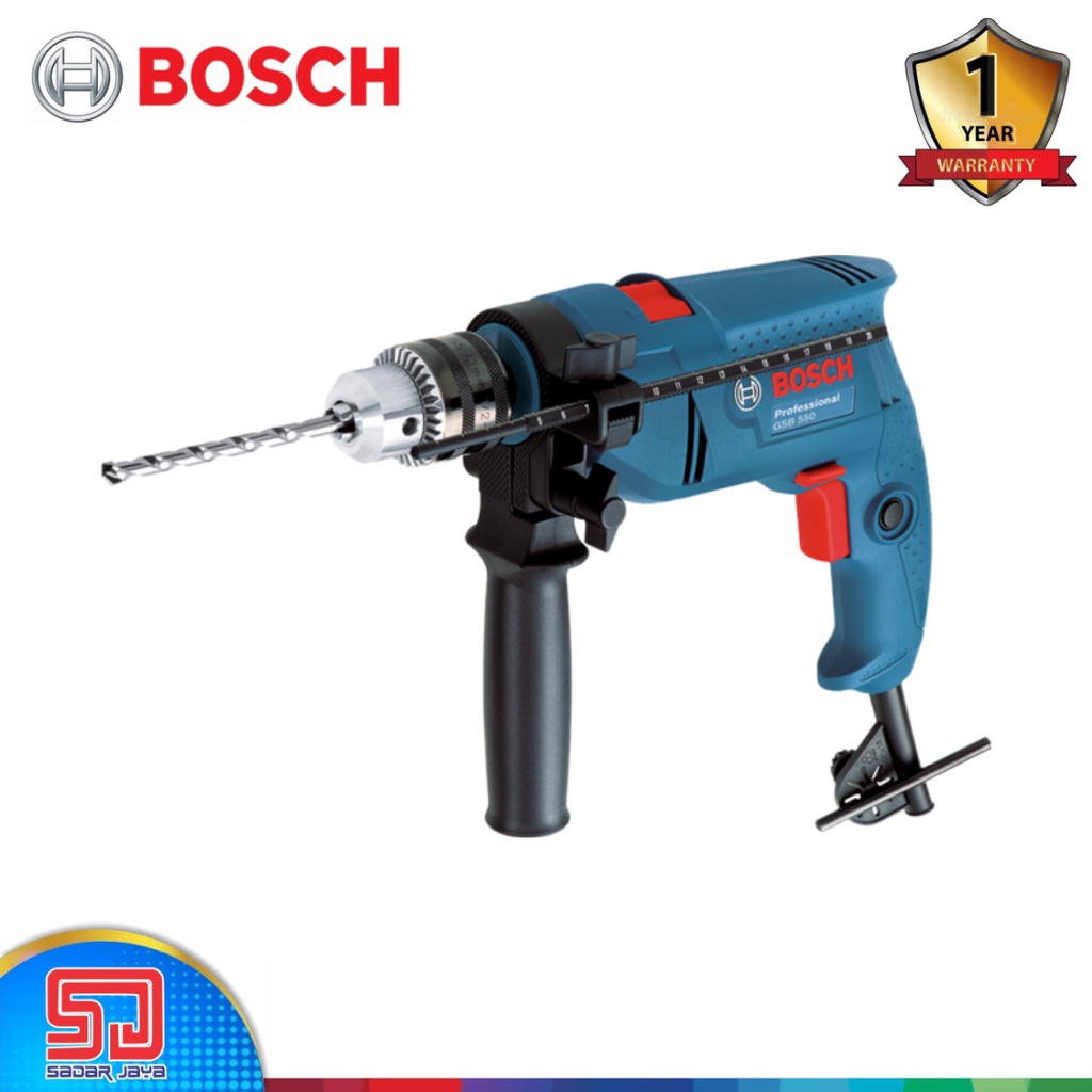 Bosch GSB 550 Bor Listrik Impact Drill 2 arah - Bobok Tembok Beton Kayu Besi