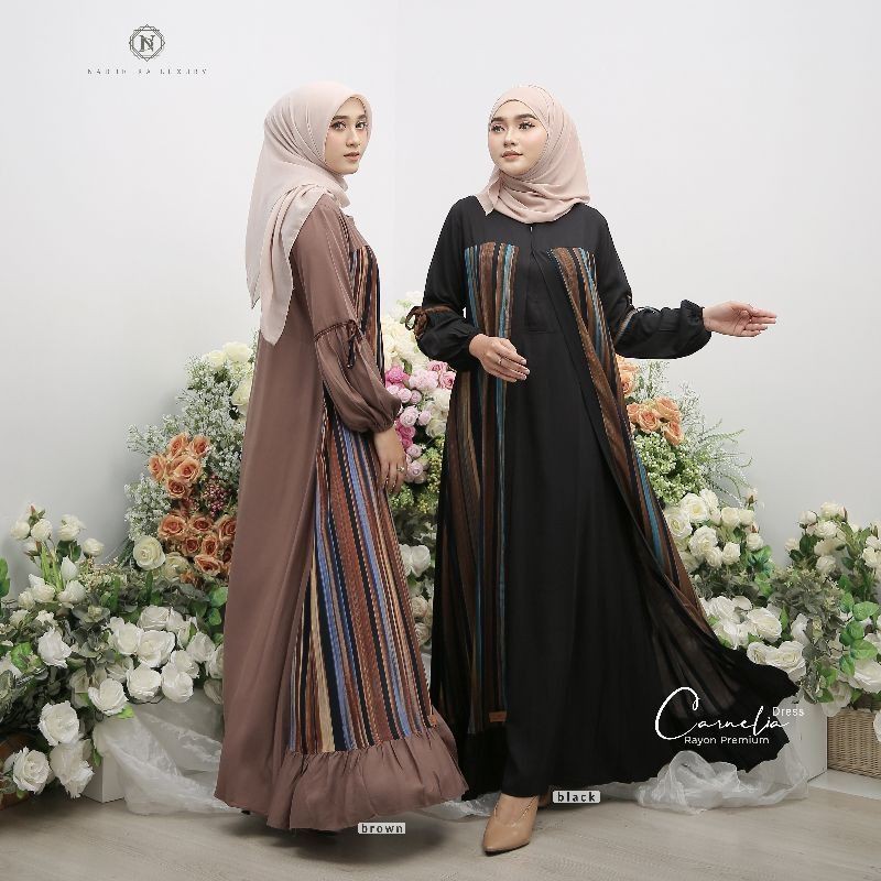 DR205| CARNELIA DRESS by Nadheera Luxury [NEW - ND Pattern Series] Gamis Nadheera Luxury