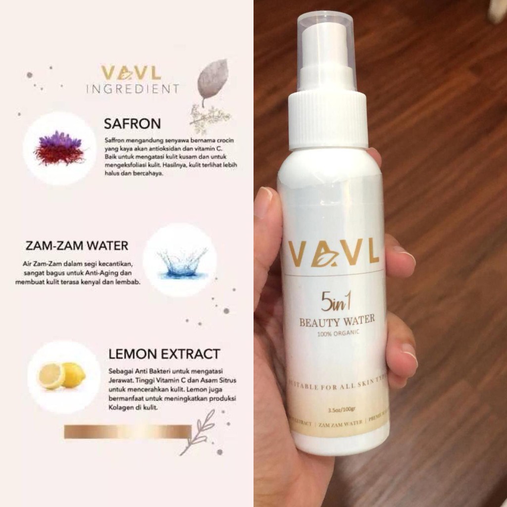 KINDSTORE❤ | VAVL BEAUTY WATER | Pencerah Kulit Wajah Resmi BPOM &amp; HALAL| ZAM-ZAM WATER