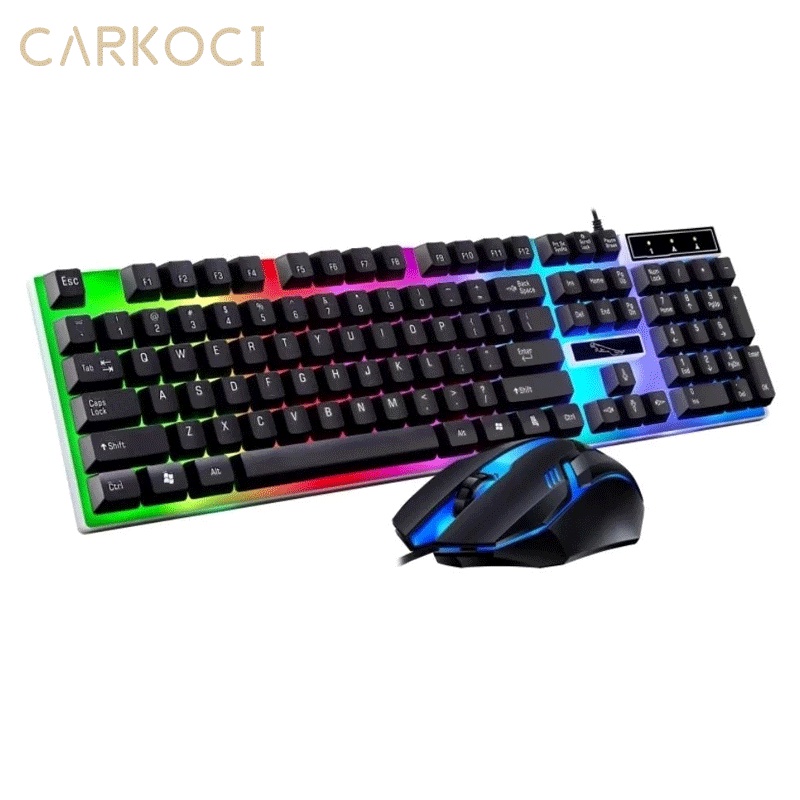 G21B wired keyboard and mouse set, color LED backlight, 104 keys, mechanical keyboard