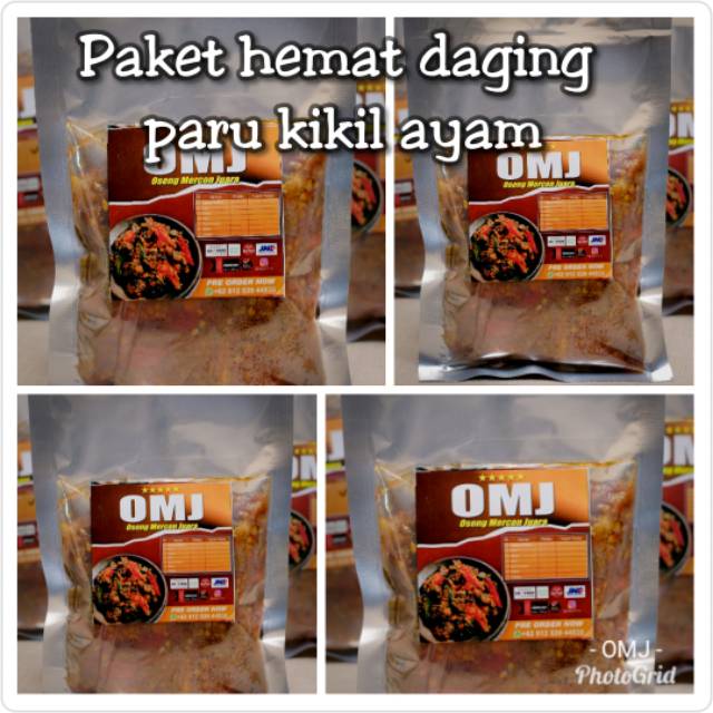 

Paket super hemat banget daging tetelan paru kikil ayam
