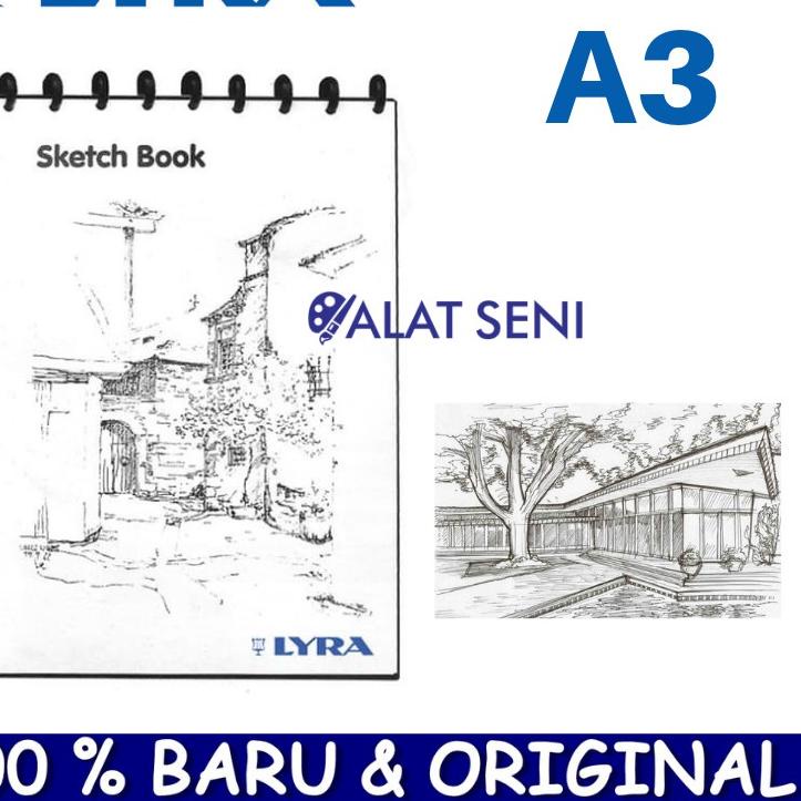 

BIG ! LYRA SKETCHBOOK A3 & REFILL A3 - SKETCH BOOK ISI 30 LEMBAR - GROSIR - SELLER - Trend