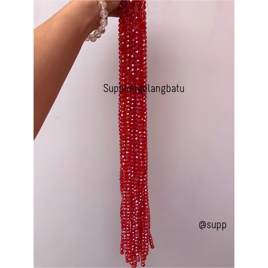 Crystal Ceko 10mm RED QUARTZ merah bahan souvenir kado perhiasan craft