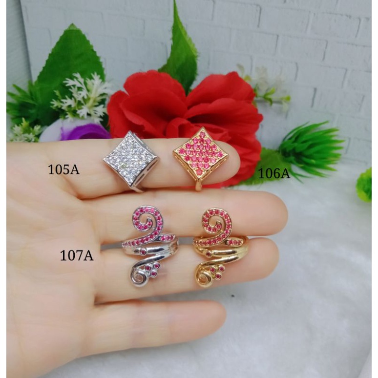 Cincin xuping permata lapis emas 015A-017A