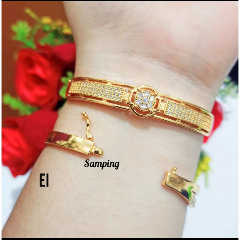 Gelang Tangan Bangkok Dewasa Permata Zircon Berbagai motif perhiasan wanita Gold limited edition