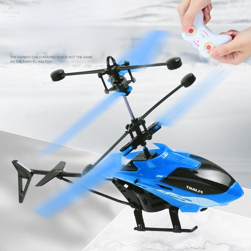 Mainan RC Helikopter Mini Induksi infrared Untuk Hadiah Anak