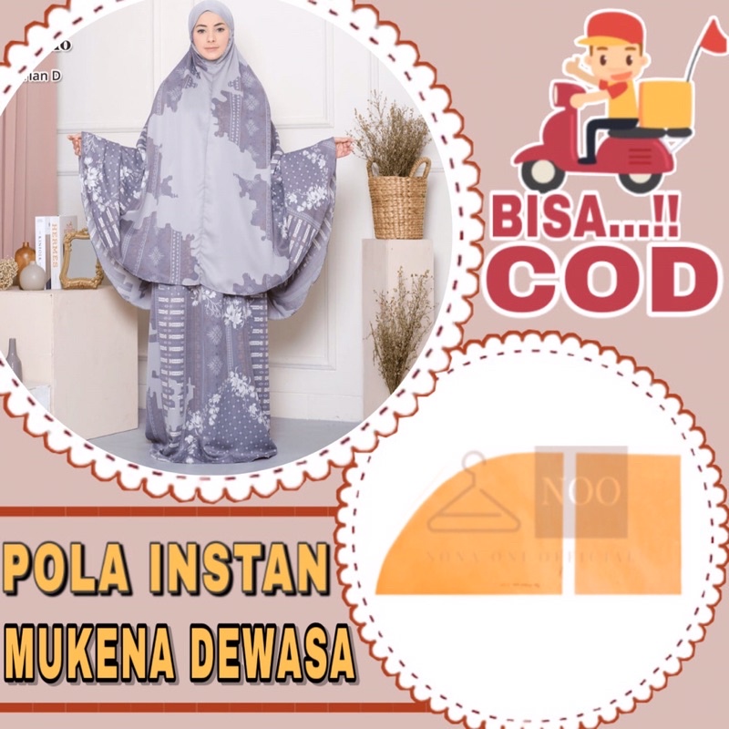 BISA COD✔️Pola instan mukena dewasa/Pola jiplak mukena dewasa/Pola jahit mukena dewasa