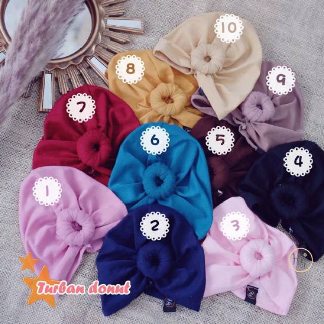 Turban Donat / Turban anak dan bayi donat usia 0-3 th all size  BY HQ