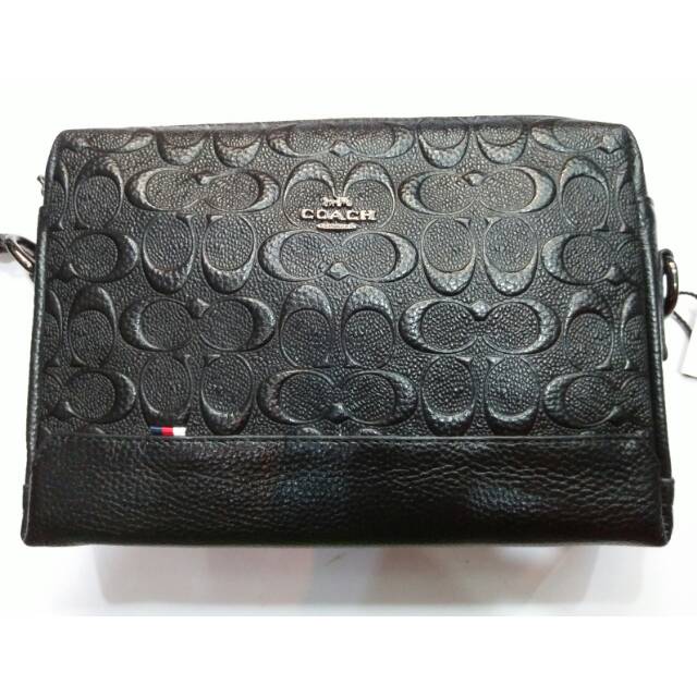 Clucth handbag slempang kulit asli import emboss C