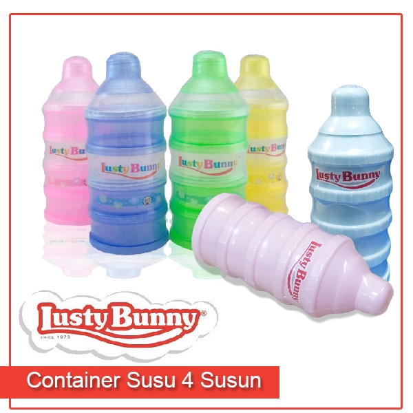 Lusty Bunny Container Susu Bubuk Susun 4 Tempat Susu Travel