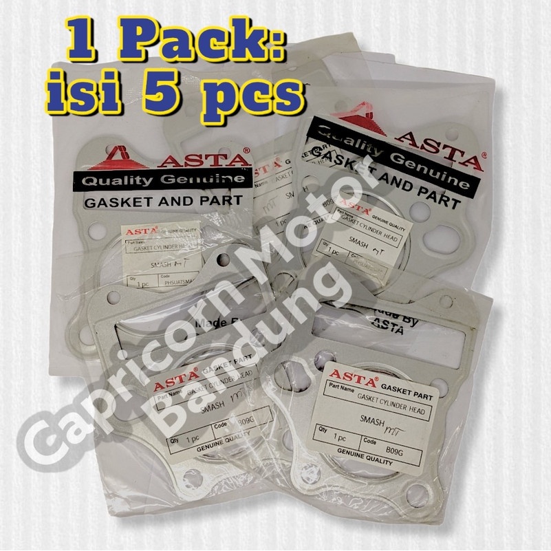 PAKING GASKET CYLINDER HEAD ATAS SMASH LAMA OLD ASTA ISI 5 PACKING KOP