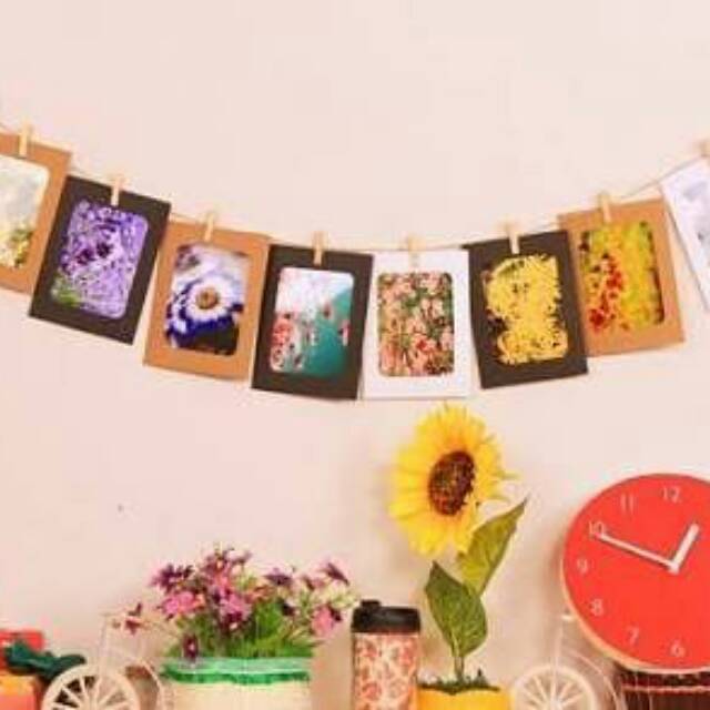 Frame foto karakter 4R plus 8 penjepit foto plus 8frame n tali