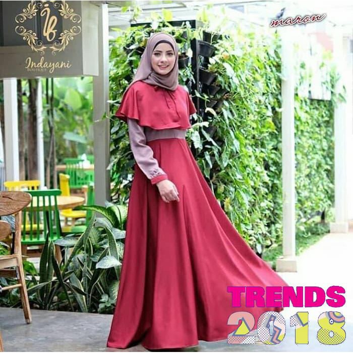 Busana baju dress syari gamis Muslimah Wanita Dewasa Terbaru BS036 T