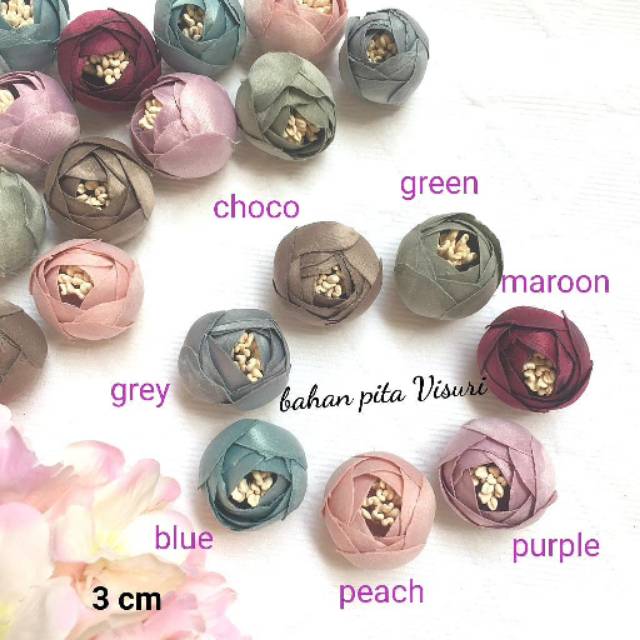 

Bunga Fabric Rosebud Gendut