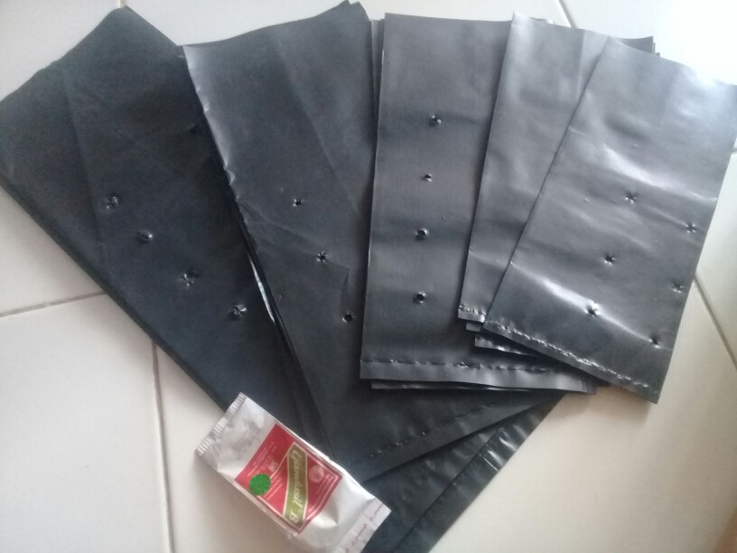 1 Lembar Polybag Ukuran 23cm X 30cm.