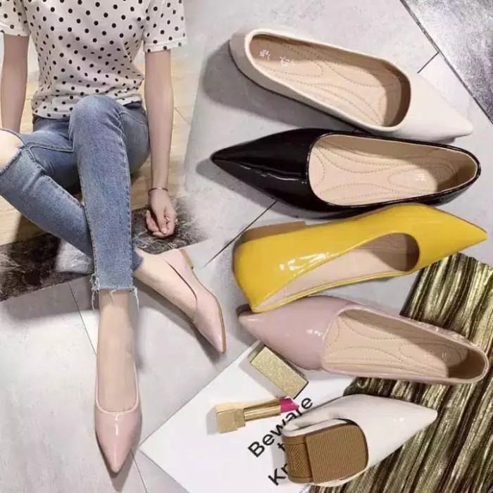 Sepatu Santai Kerja Flatshoes Cantik Kekinian Wanita Remaja Cewek Perempuan Cewe Murah Terbaru RD25