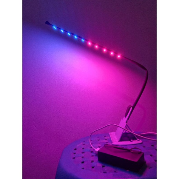 Lampu Aquarium Lampu hias 2 baris 20 led pink biru