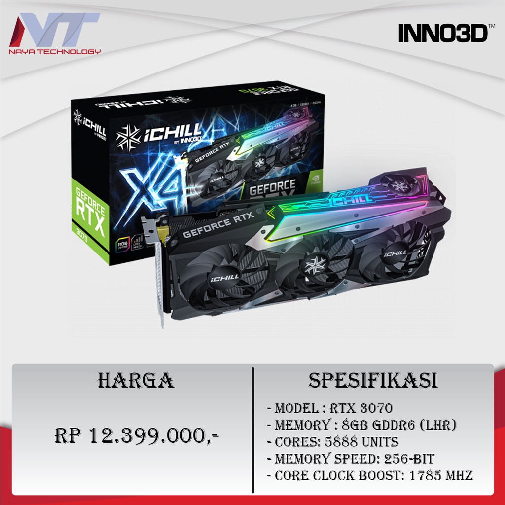 INNO3D RTX 3070 ICHILL X4 8GB DDR6