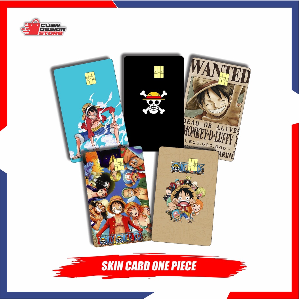 Catalog ONE PIECE | (Skin/Sticker kartu ATM) STIKER PELINDUNG KARTU ATM MOTIF ONE PIECE SUDAH DILAPI