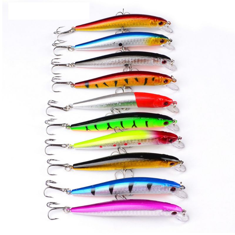 umpan pancing minnow merk proberos 10cm 8.4gram impor lure bait fishing set Cirebon