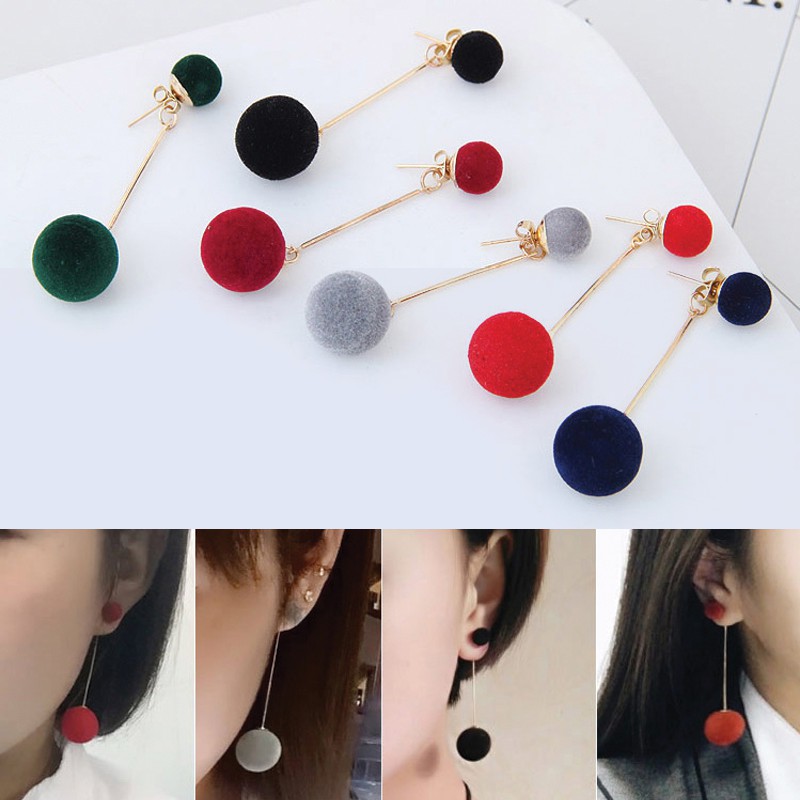 FS LRC Anting Tusuk Pompom Buy 1 Get 3