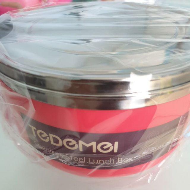 Lunchbox - Kotak Makan Tedemei 6549 Stainless Steel - Red Green Blue