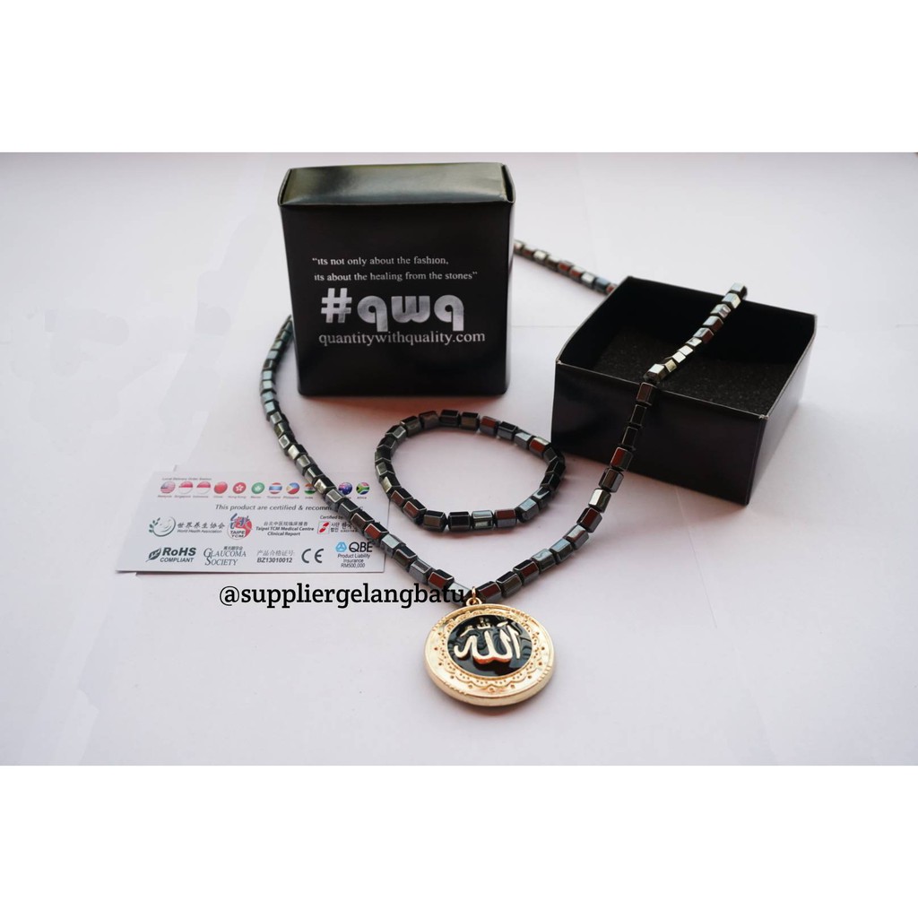 PROMO Kalung Ginsamyong Lafaz ALLAH FULL GOLD magnet KOREA