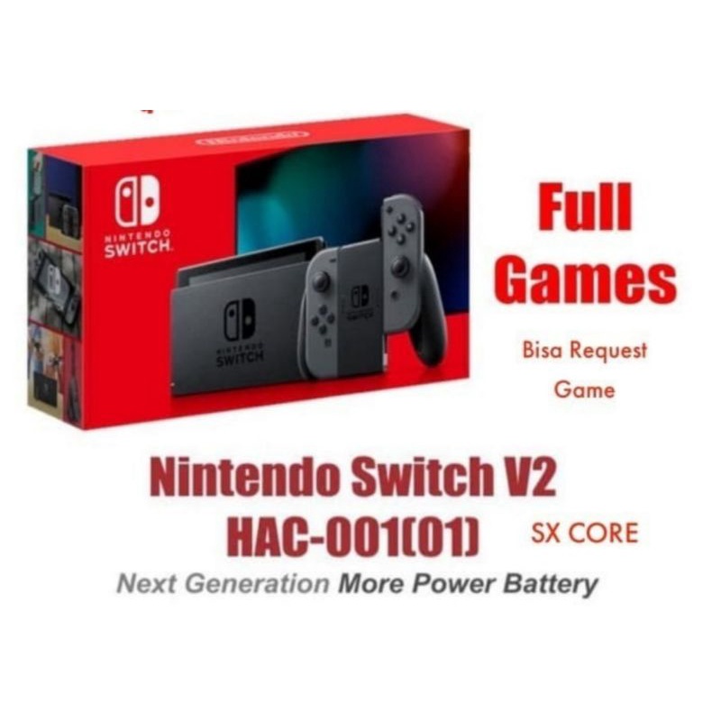 NINTENDO SWITCH V2 OFW / CFW NEON / GREY ORIGINAL