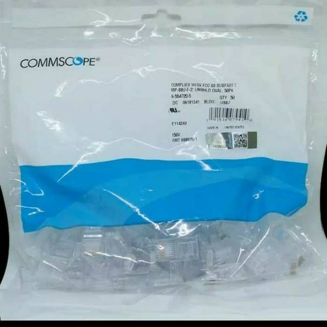 Kabel LAN UTP Cat5e 15 meter AMP Commscope original siap pakai crimping rj45 commscope