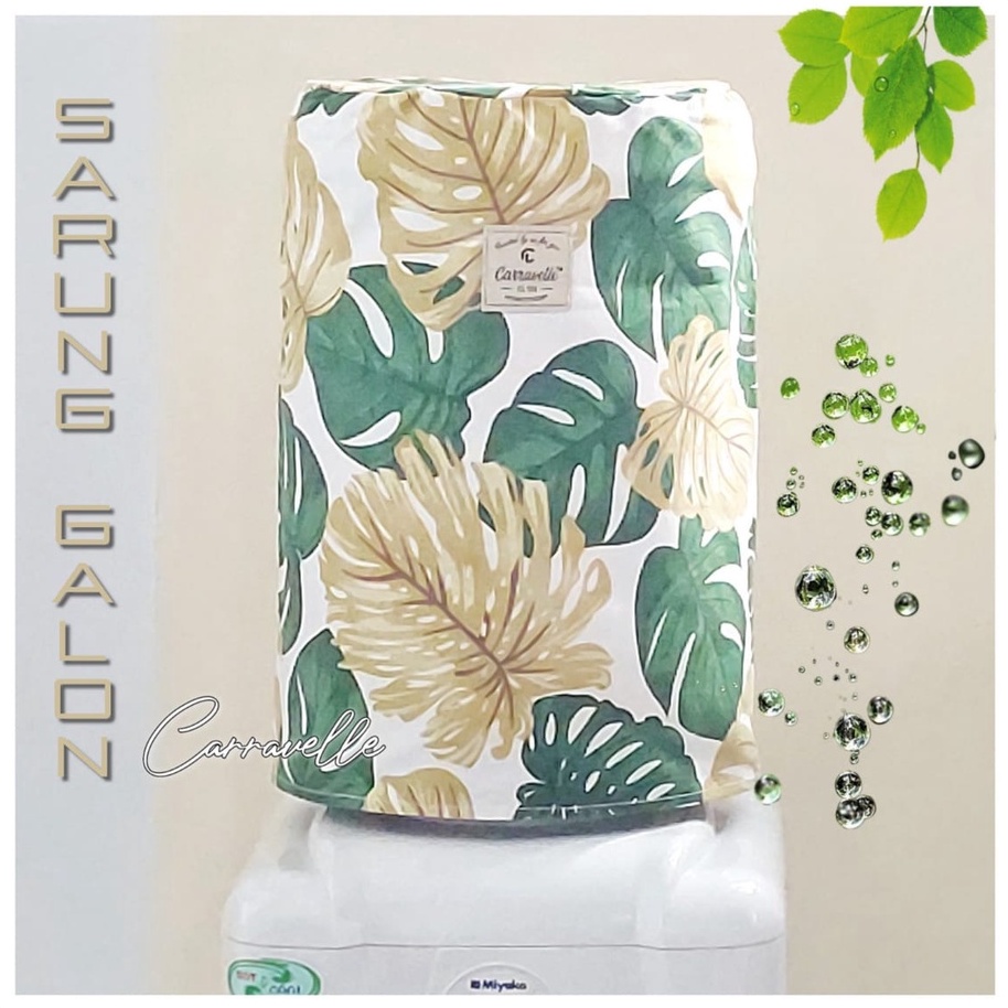 Penutup Galon Dispenser Cover Sarung Galon Motif Bahan Kanvas Bisa Custom Sablon Merk Logo Untuk Gift Pernikahan Souvenir