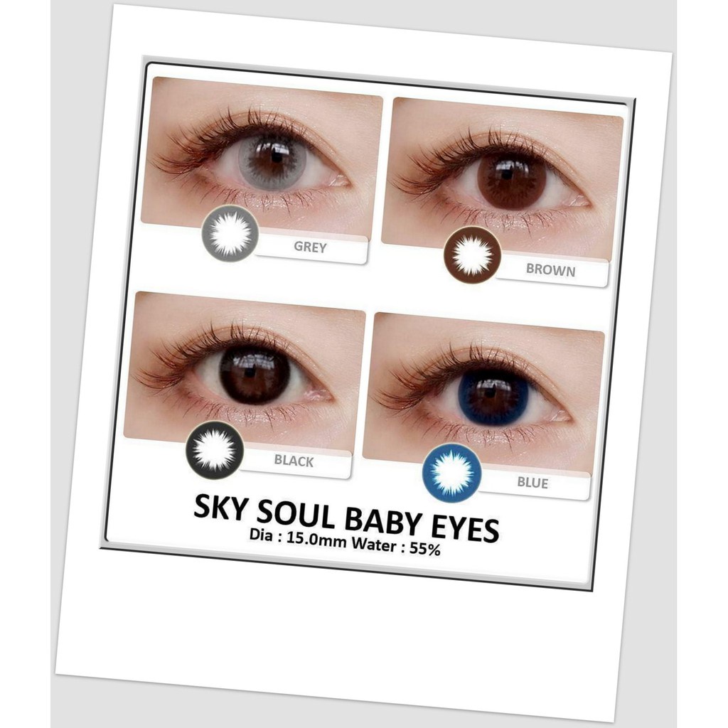 Softlens / Soflens / Softlen Sky Soul BABY Eyes MINUS WATER 55% JUN - Des 2023.  SALE