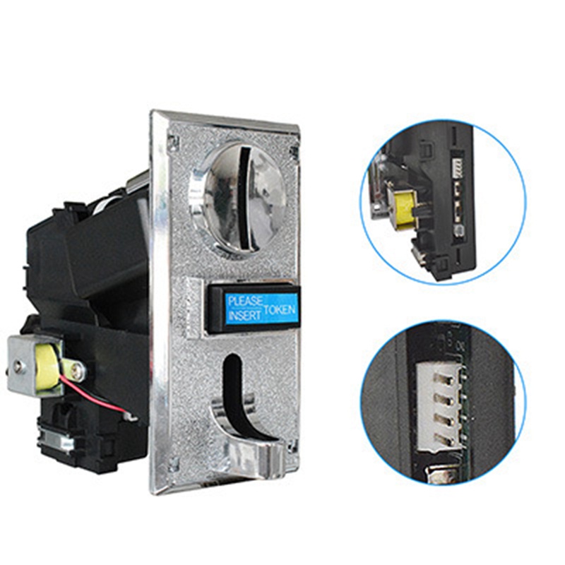 Multi Coin Acceptor Electronic Roll Down 4P Port Electronic Coin Selector Vending Machine Arcade Game Ticket Redemption