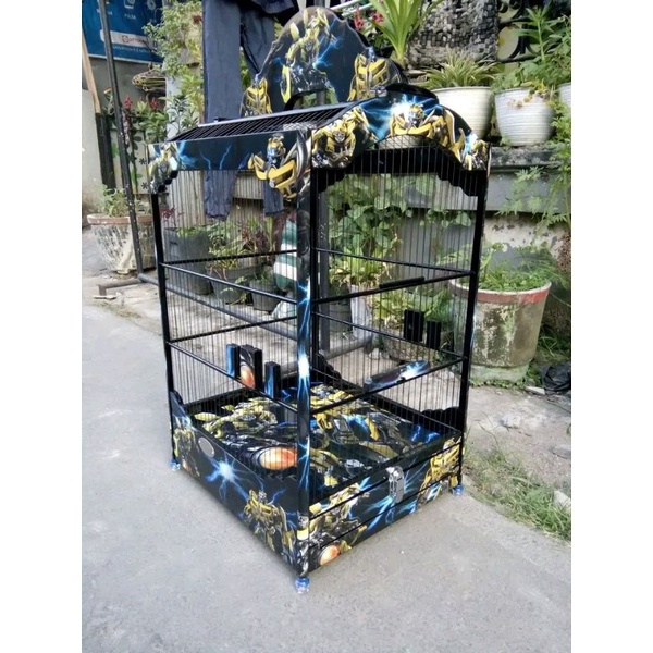 sangkar C.IJO decal,sangkar full decal motif trasformer,sangkar burung decal,sangkar cucak ijo decal