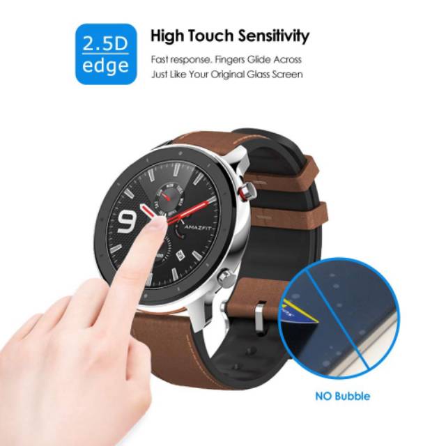 Tempered glass Amazfit GTR 47mm anti gores screen guard kaca