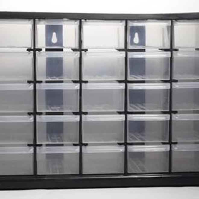 RAK KOMPONEN 25 slot / KOTAK SPARE PART / RAK SUSUN Kenmaster