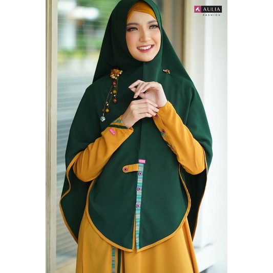 SAFRINA SET GAMIS AULIA FASHION SAFRON EMERALD