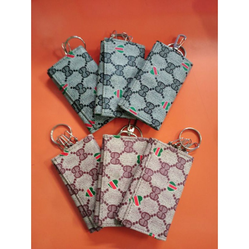 Dompet STNK mobil atau motor gantungan Kunci  motif gucci