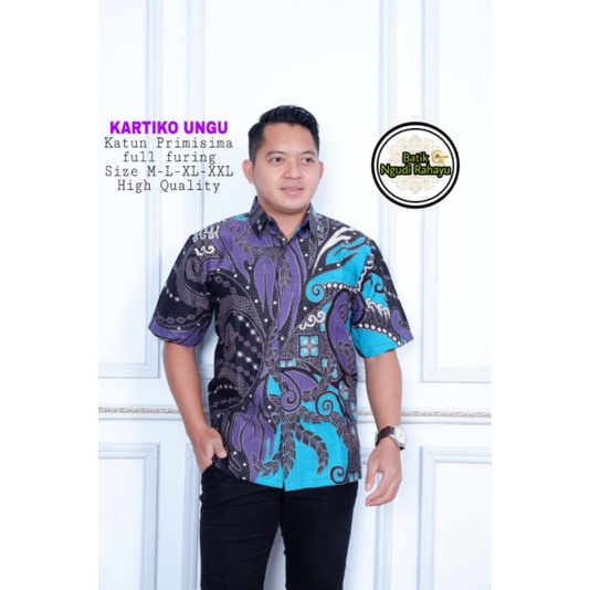 Kemeja Batik Lengan Panjang/Pendek Warna Ungu Batik Ungu Batik Warna Toska Batik Solo Lapis Furing