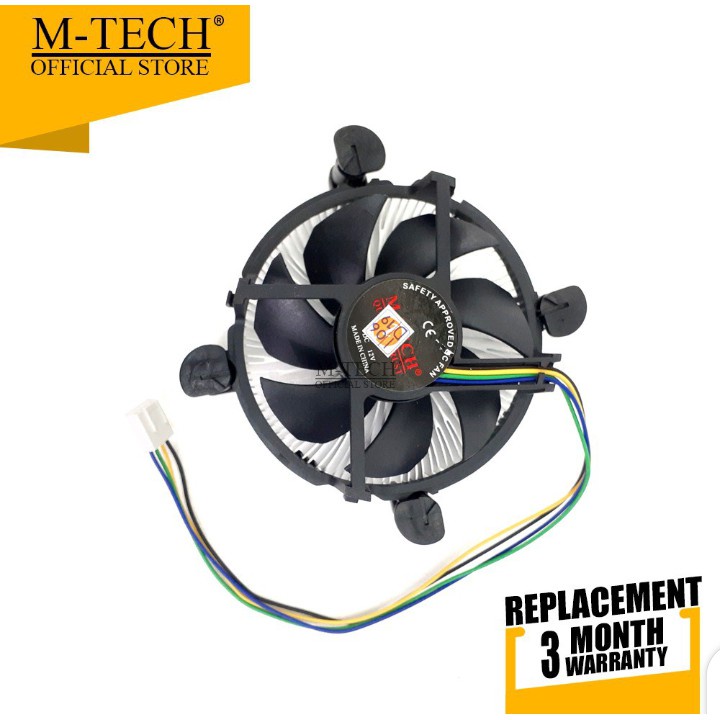 Cpu cooler M-tech intel core i3 i5 i7 Lga 1150 1151 1156 1155 silent - Fan processor heatsink
