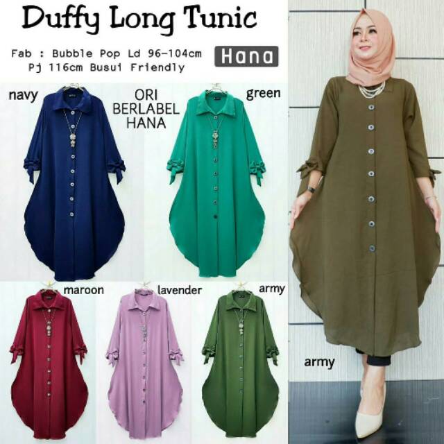 Duffy Tunik Muslimah Panjang