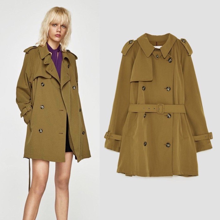 wanita-parka-jaket- zara lightweight french coat jaket wanita original zara keren - zara coat, m