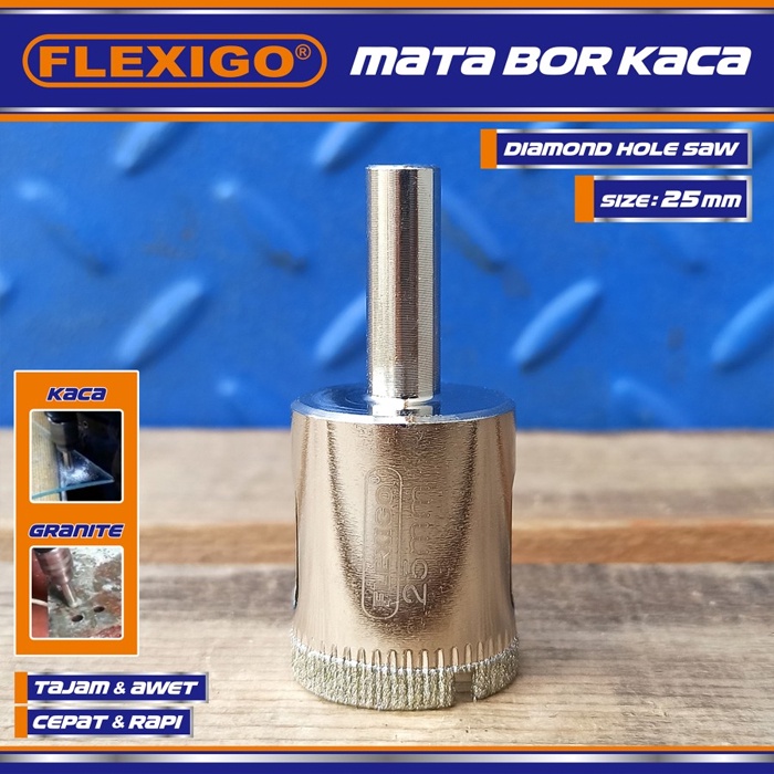 Mata Bor Kaca, Grantie 25 mm Original Flexigo Diamond Hole Saw