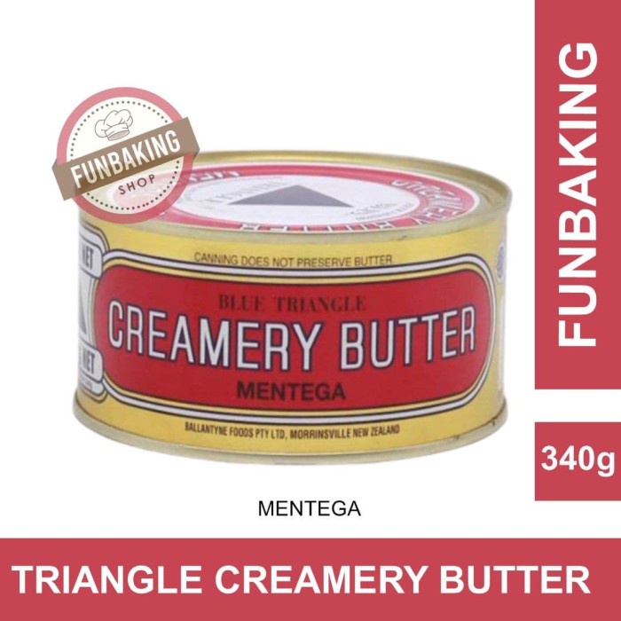 

butter-mentega- funbaking - butter blue triangle, mentega segitiga 340gram -mentega-butter.