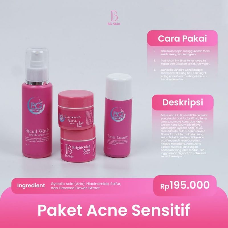 BG skin sensitif acne