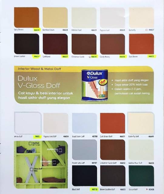 

CAT MINYAK DULUX V GLOSS 1 KG (WARNA KHUSUS) RB9