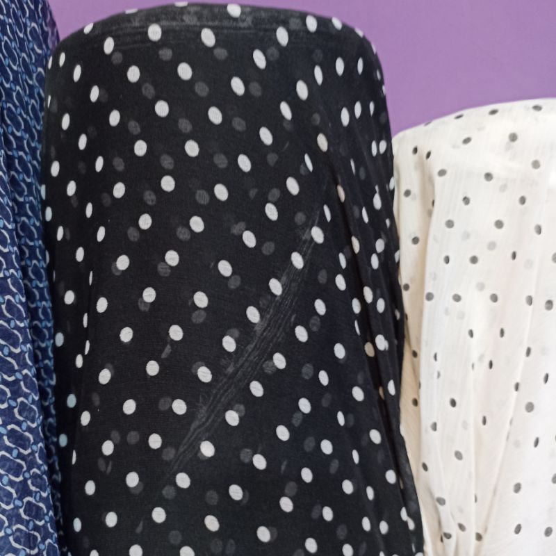 kain ceruty yoryu // kain yoryu motif polkadot / kain motif polkadot