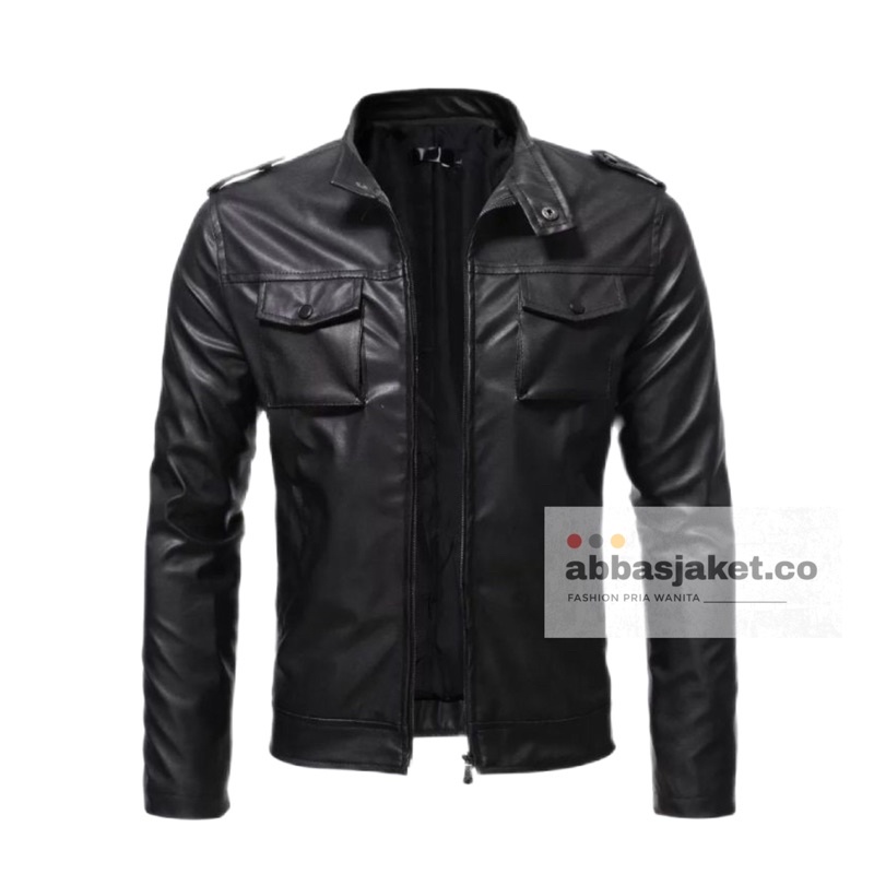 Jaket Kulit Pria Style Classic / Jaket Kulit Pria Hitam-Coklat