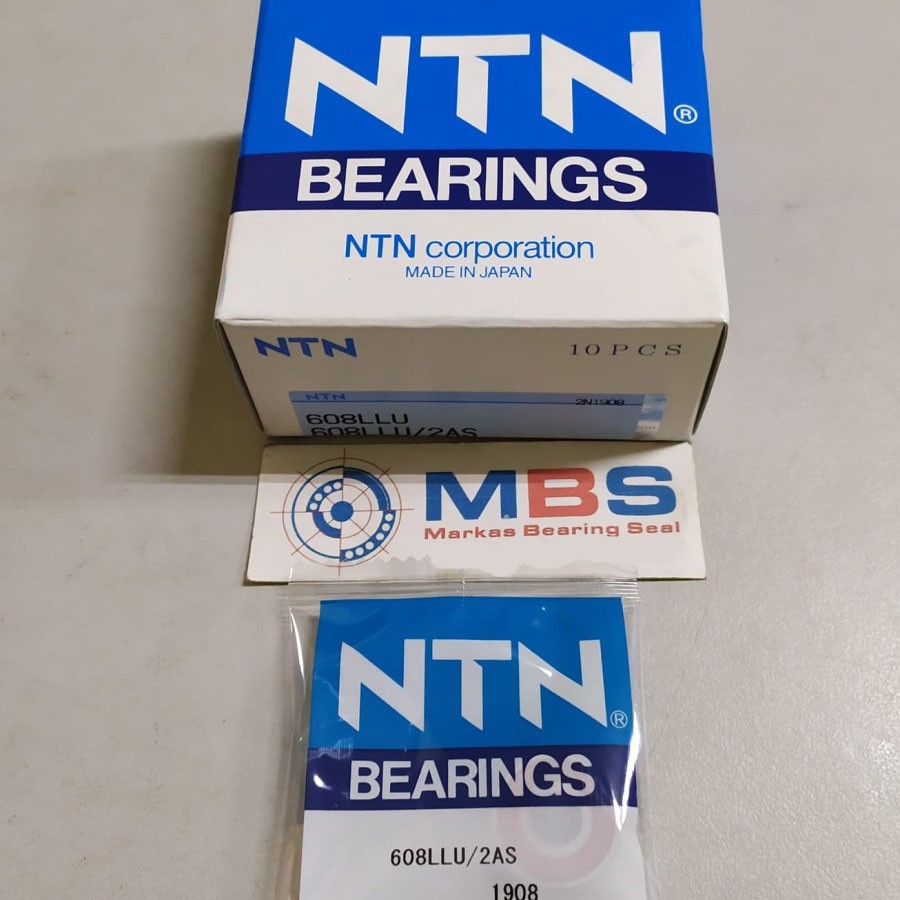 BEARING 608 LLU - 608LLU MERK NTN ASLI JAPAN 608 2RS